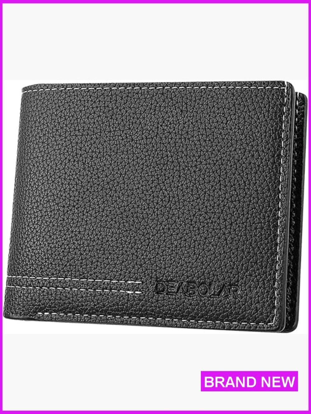 Slim PU Leather Wallet Classic Bifold Design RFID Blocking Travel Essential